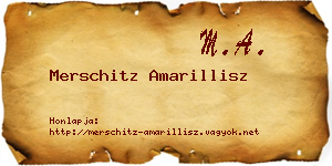 Merschitz Amarillisz névjegykártya